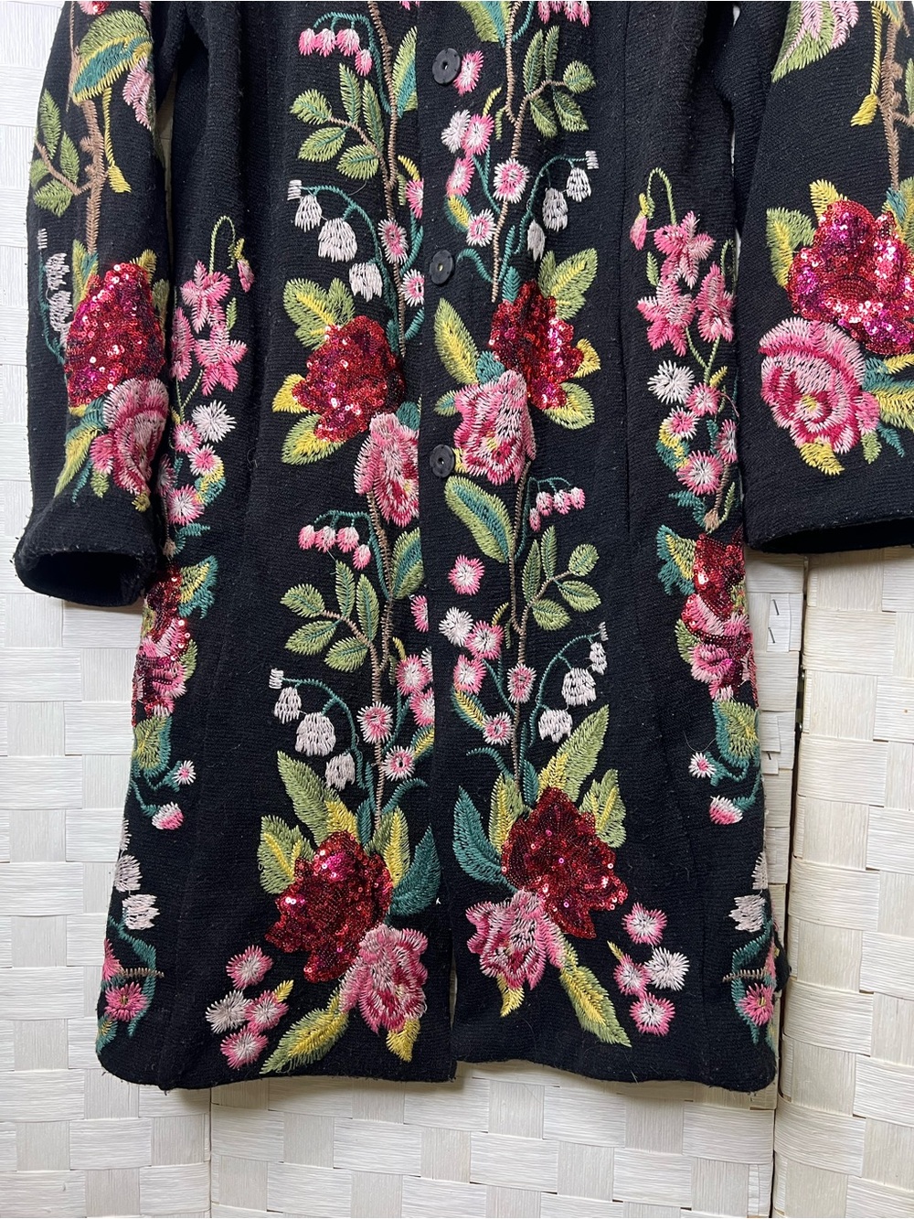Johnny Was Biya Embroidered Floral Cardigan / Duster – Size Large - Picture 17 of 17